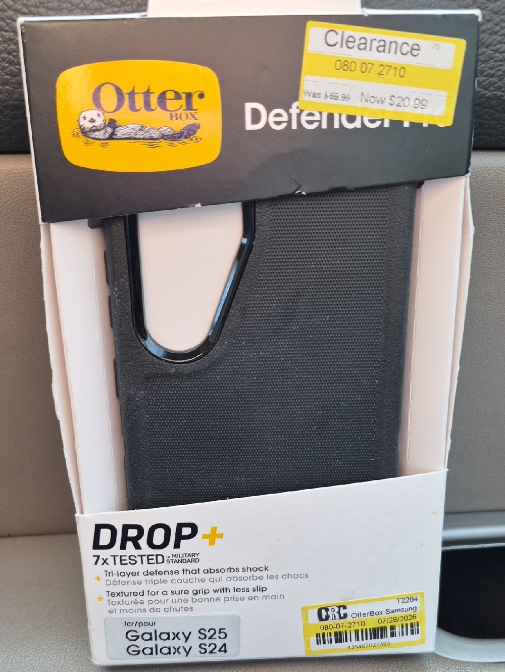OtterBox Defender Series Black Textured Case for Galaxy S25/S24
